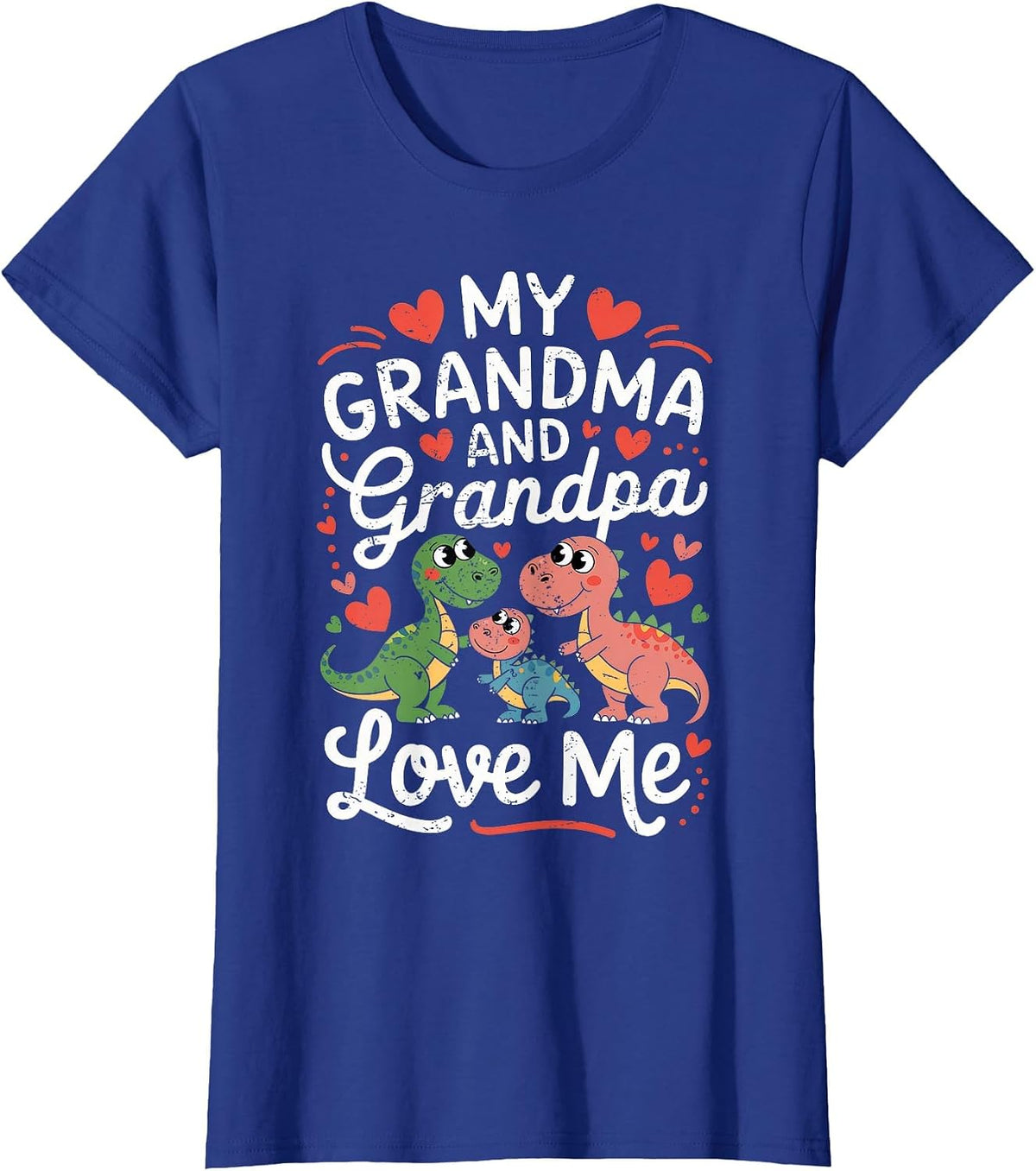 My Grandma and Grandpa Love Me T-Shirt - Royal Blue