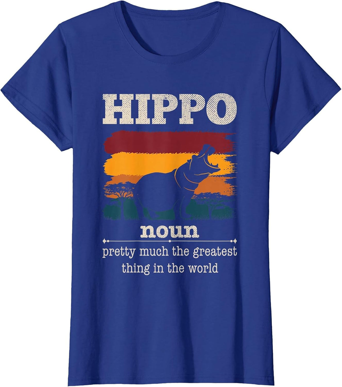 Funny Hippo Definition Cool Hippo Animals Humor Hippopotamus T-Shirt - Royal Blue