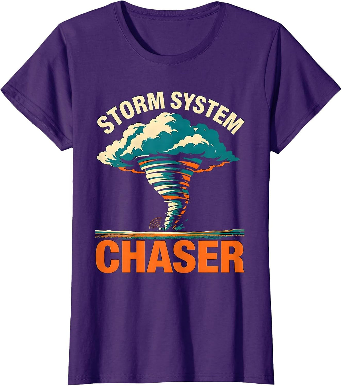 Women's Storm System Chaser Meteorology Enthusiast Weather Hobbyist T-Shirt - Purple