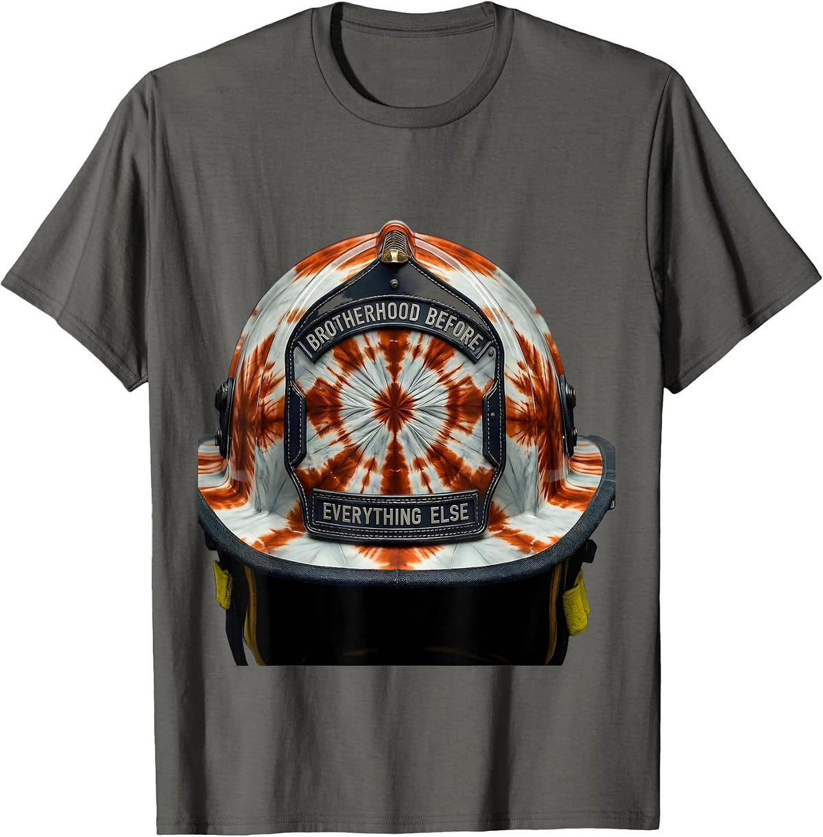 Brotherhood Before Everything Firefighter Design T-Shirt - Asphalt Grey