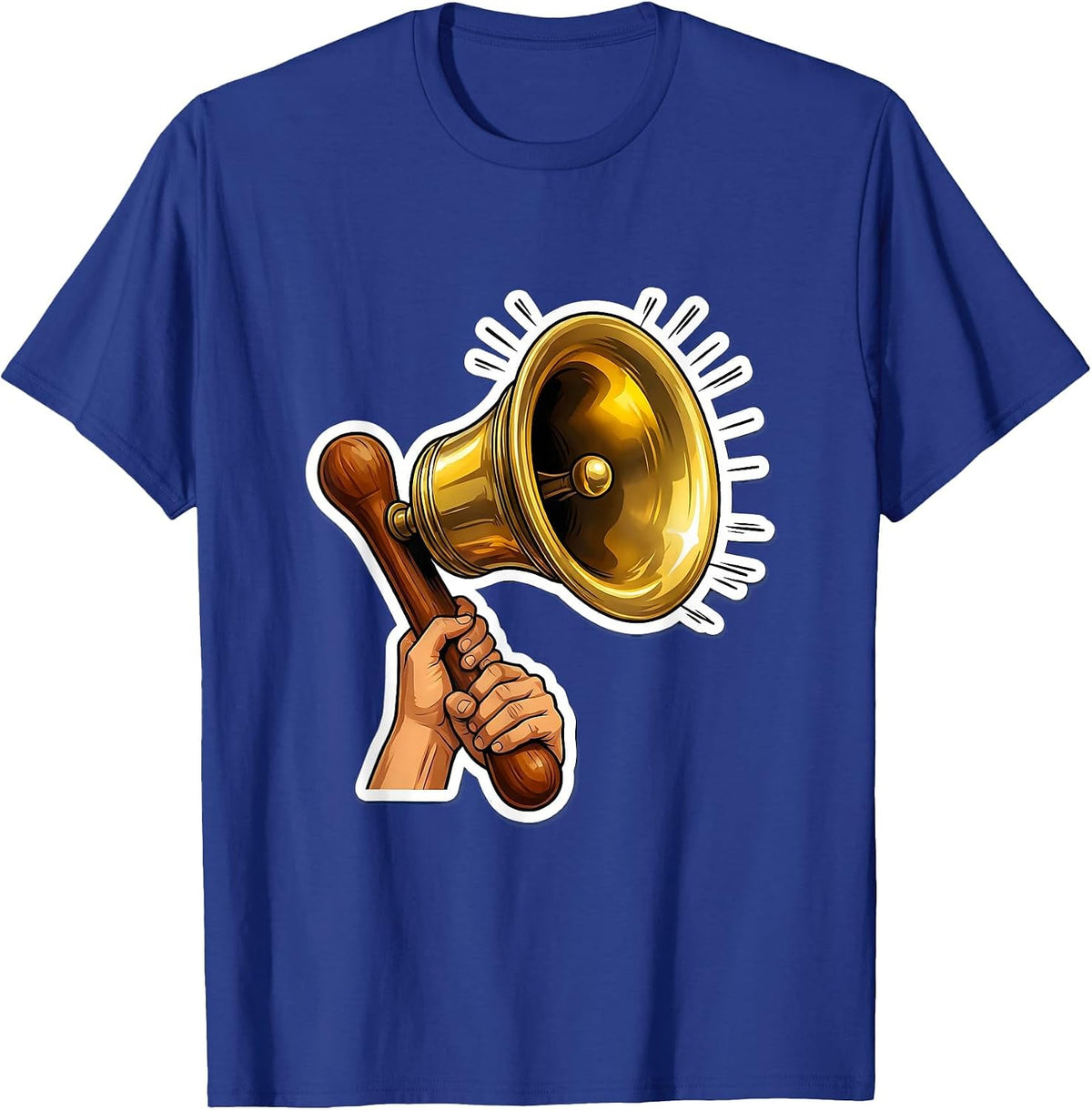 5th Grade Teacher Old School Bell Illustration T-Shirt - Royal Blue