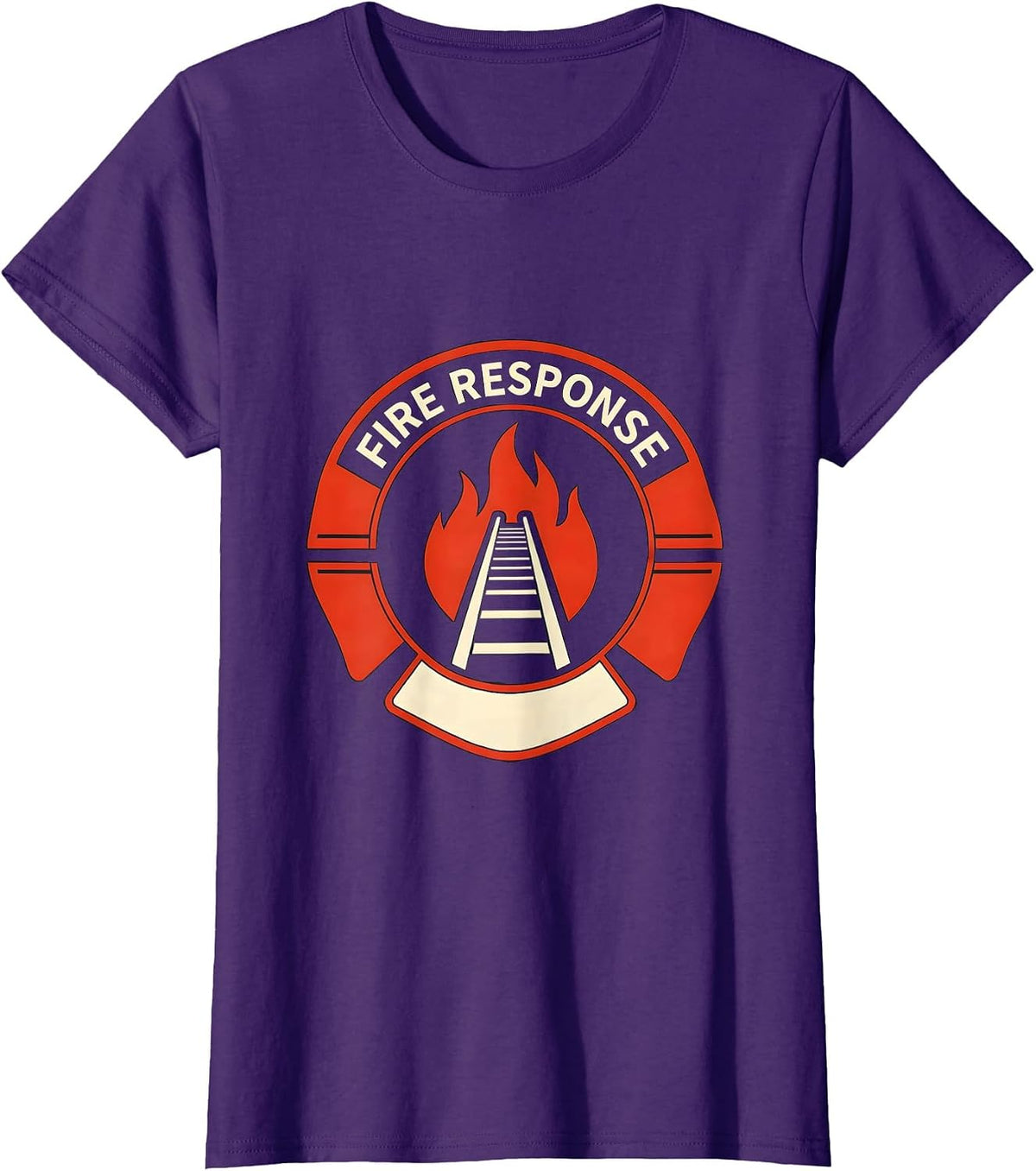 Women's Fire Response Funny Firefighter Humor Fire Department Pride T-Shirt - Purple