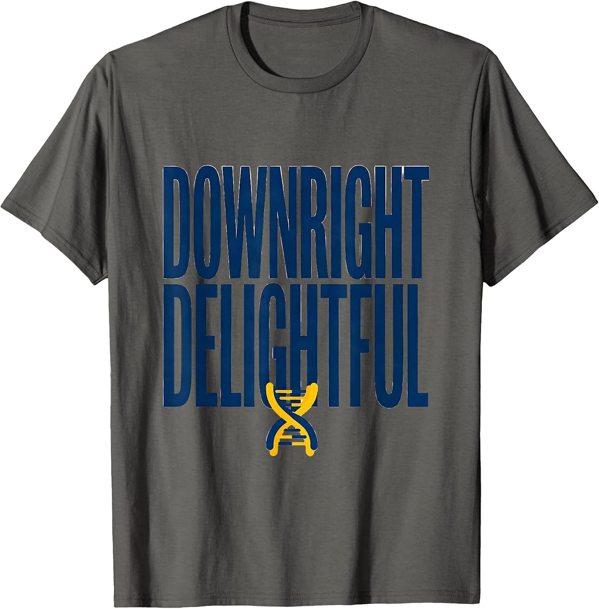 Downright Delightful Sentimental Down Syndrome Awareness T-Shirt - Asphalt Grey