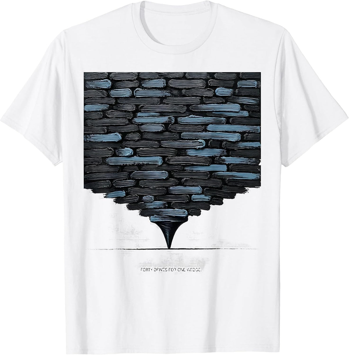 Men's Forty Drives For One Wedge Funny Storm Chaser Tornado T-Shirt - White