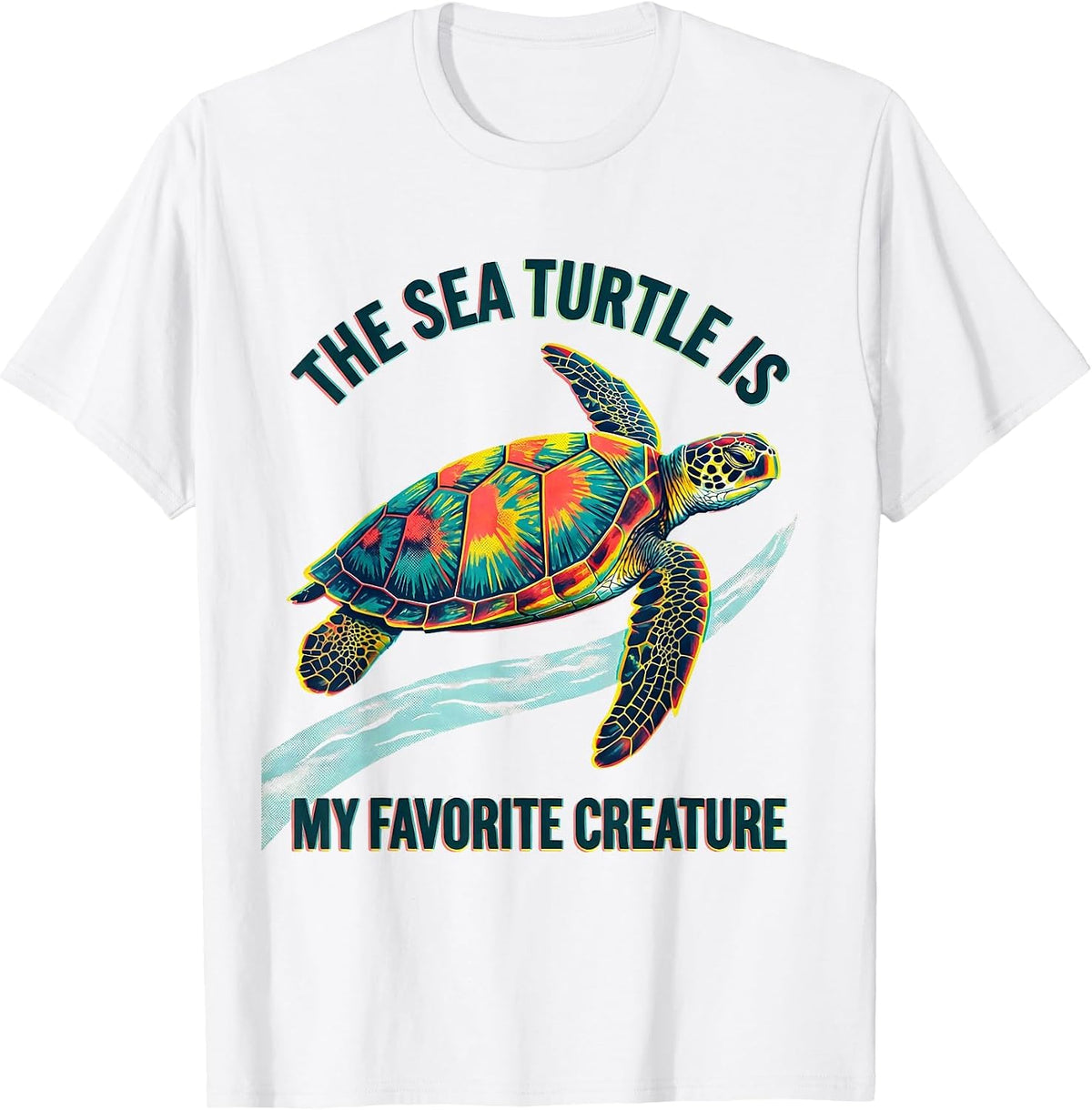 Men's The Sea Turtle Is My Favorite Creature Ocean Animal Lover T-Shirt - White