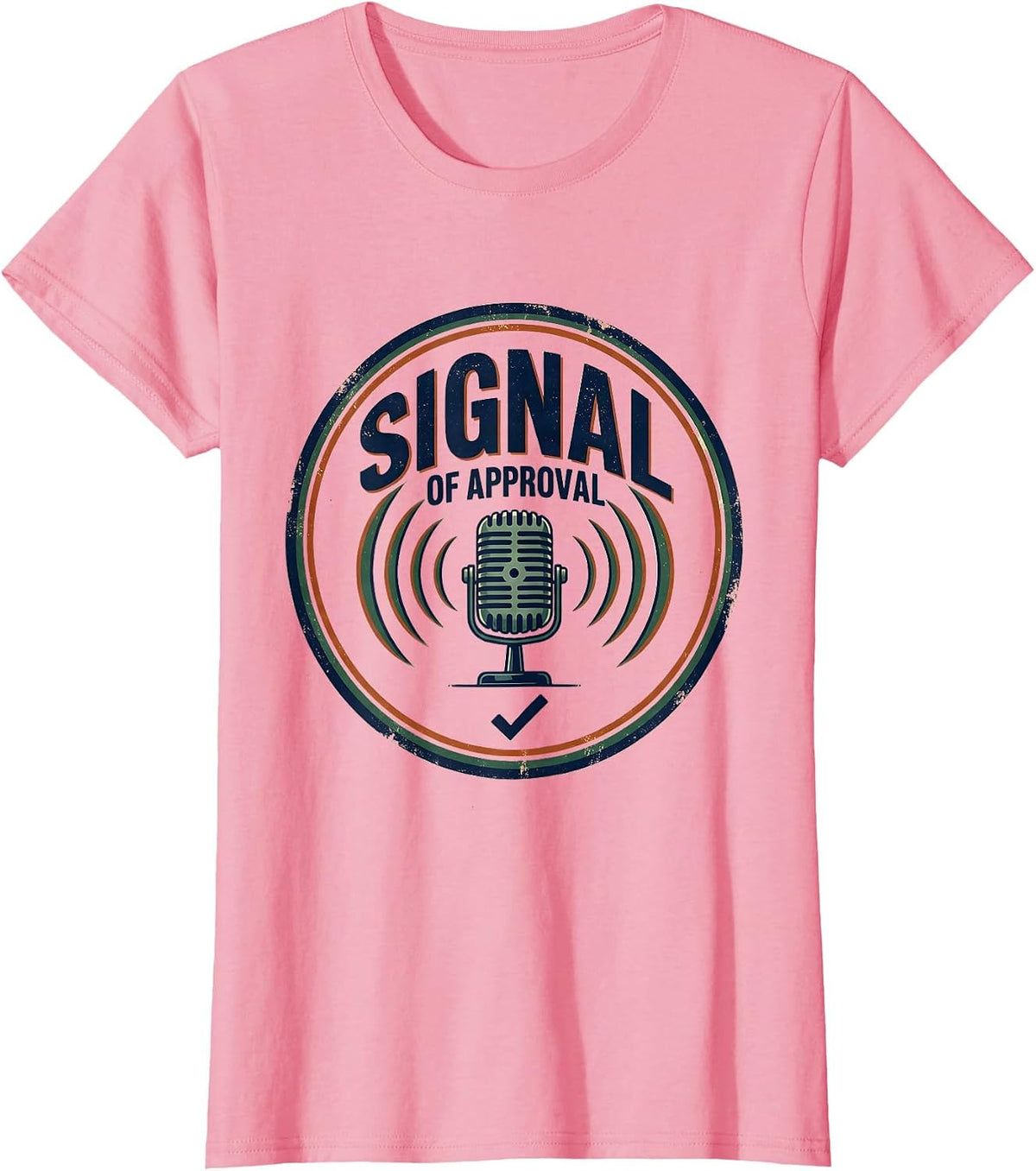 Women's Signal Of Approval Vintage Funny Ham Radio Operator Hobbyist T-Shirt - Pink