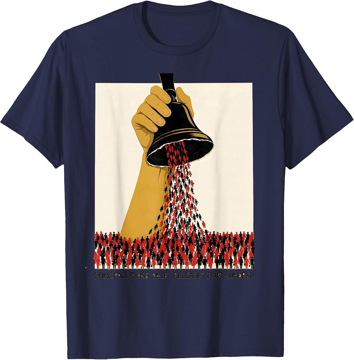Principal Rings Once Releases Four Hundred Funny T-Shirt - Navy Blue