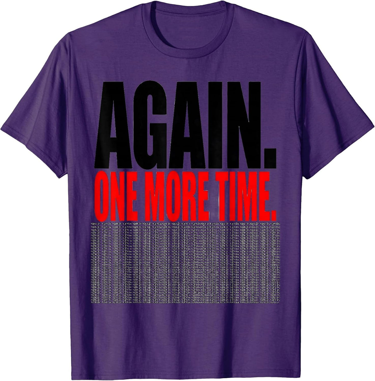 Again One More Time Funny Music Teacher Appreciation Gift T-Shirt - Purple