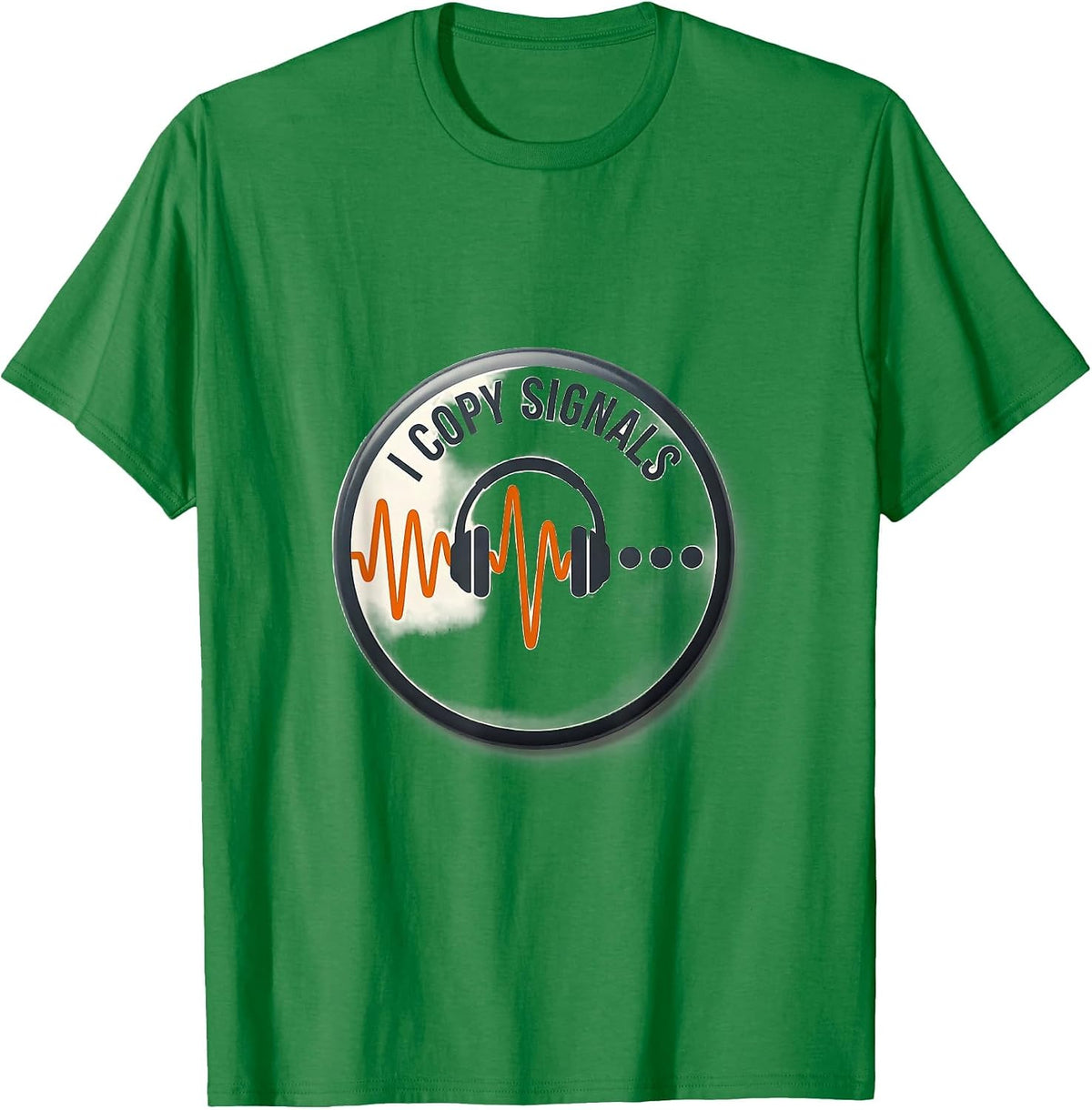 Men's I Copy Signals Minimalist Ham Radio Operator Hobbyist Humor T-Shirt - Kelly Green
