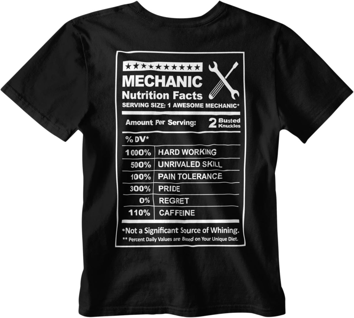 STYLN Mechanic Nutrition Facts T-Shirt - Black