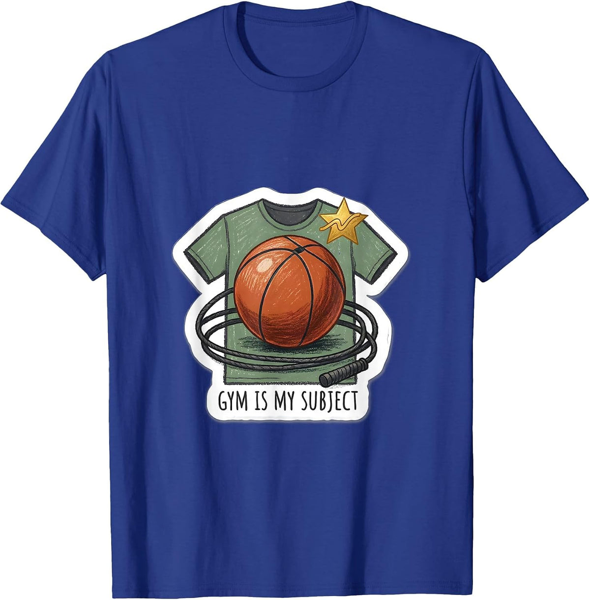 Gym Is My Subject PE Teacher Back To School Physical T-Shirt - Royal Blue