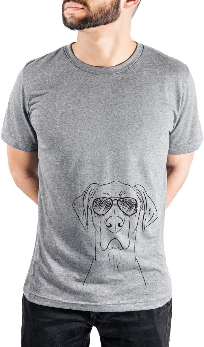 Aviator Maddox the Great Dane Triblend T-Shirt - Unisex Grey Crew Neck