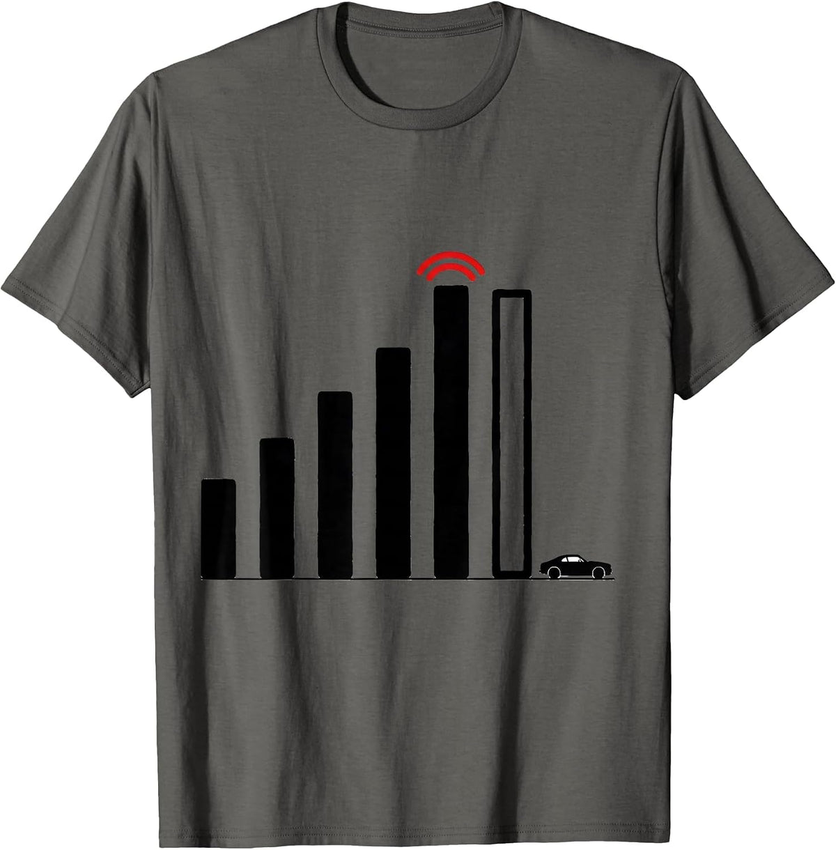 Storm Chaser Meteorology Enthusiast Minimalist Tornado Humor T-Shirt - Asphalt Grey