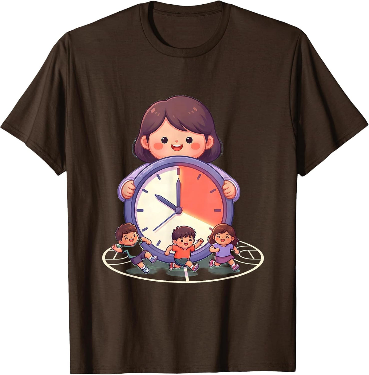 PE Teacher Mascot Back To School Cute Kawaii T-Shirt - Brown