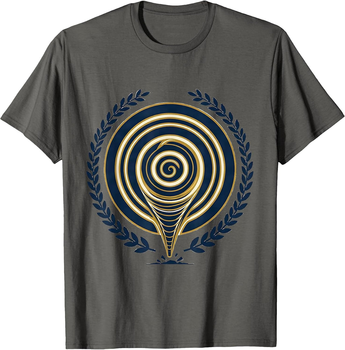 Sealed Tornado Radar Emblem Storm Chaser Meteorology Humor T-Shirt - Asphalt Grey