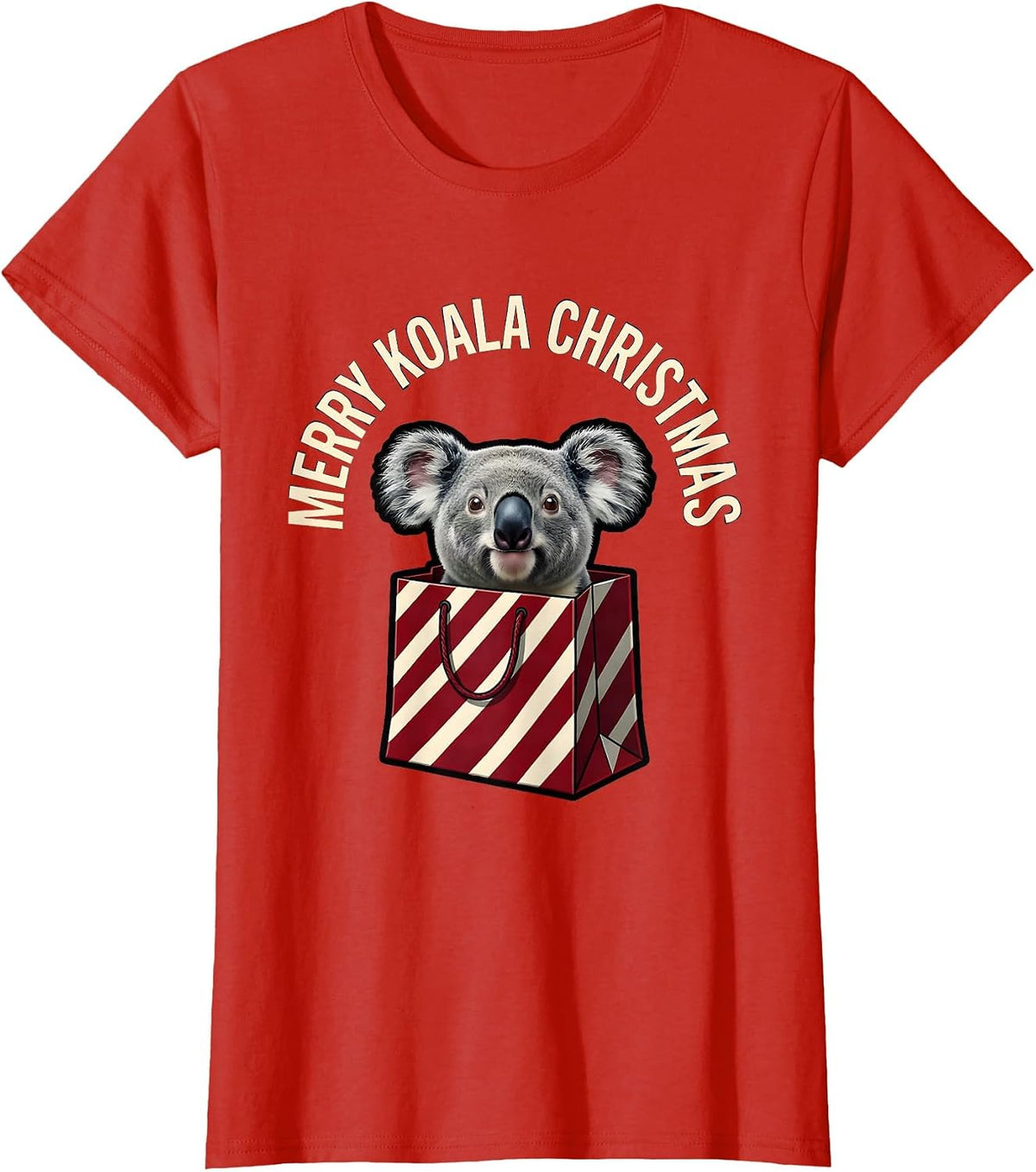 Merry Koala Christmas Funny Koala Lover Cute Australian T-Shirt - Red