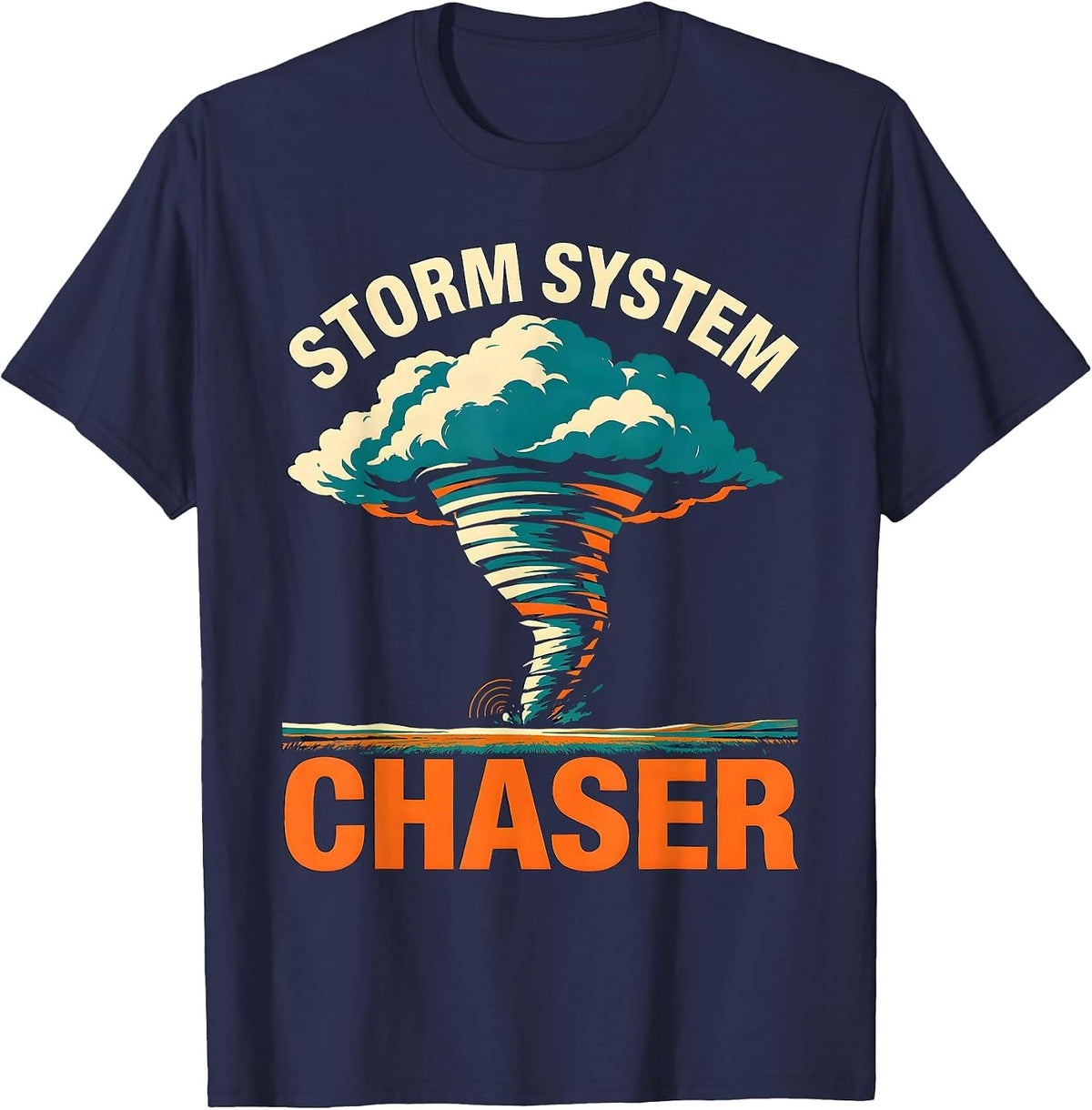 Men's Storm System Chaser Meteorology Enthusiast Weather Hobbyist T-Shirt - Navy Blue