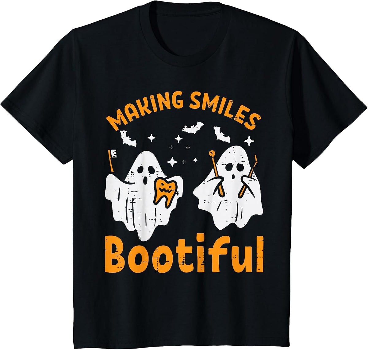 Halloween Dentist Smile Bootiful Dental Costume Men Women T-Shirt - Black