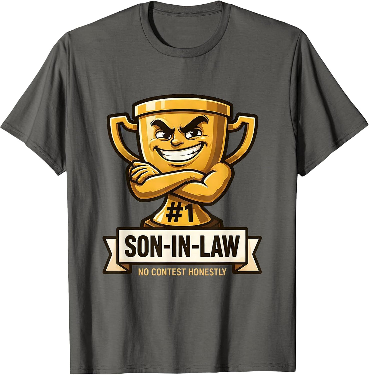 Men's My Son In Law Is My Favorite Child Funny Design T-Shirt - Asphalt Grey