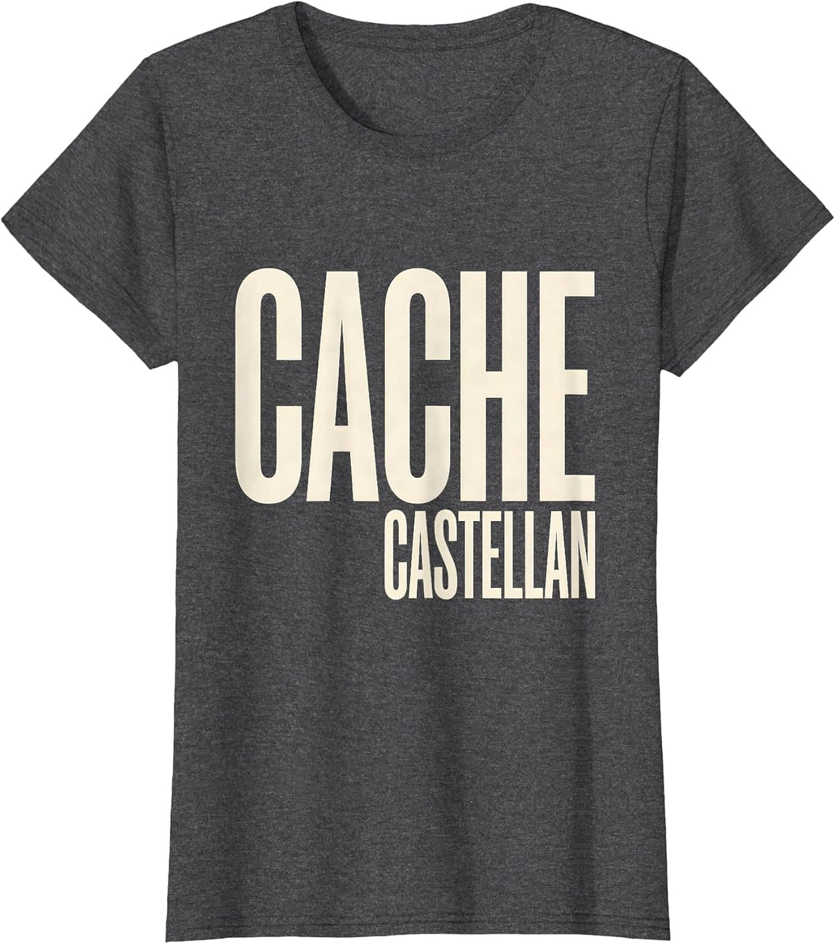 Women's Cache Castellan Funny Nerd Tech Worker Identity Humor T-Shirt - Dark Heather Grey