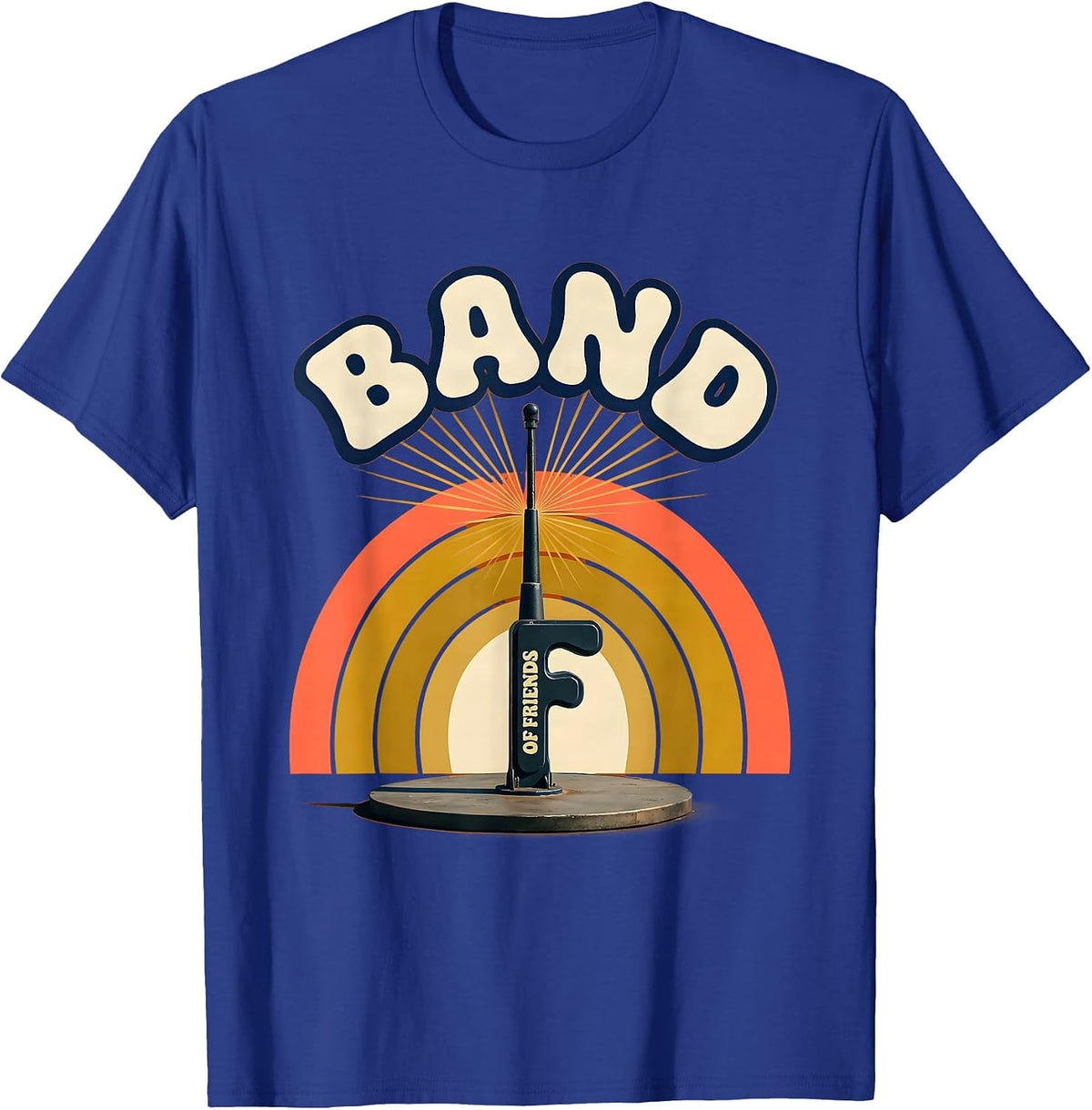 Band Of Friends Retro 70s Ham Radio Operator Nerdy Humor T-Shirt - Royal Blue