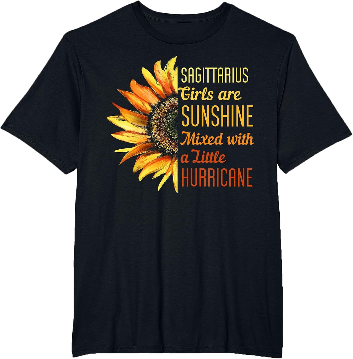 Sagittarius Zodiac Sign November December Birthday Women T-Shirt - Black