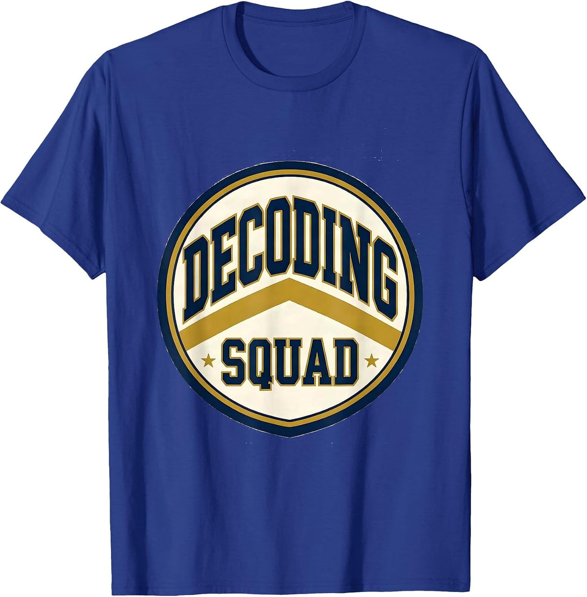 Men's Decoding Squad Structured Literacy Phonics Teacher Reading T-Shirt - Royal Blue