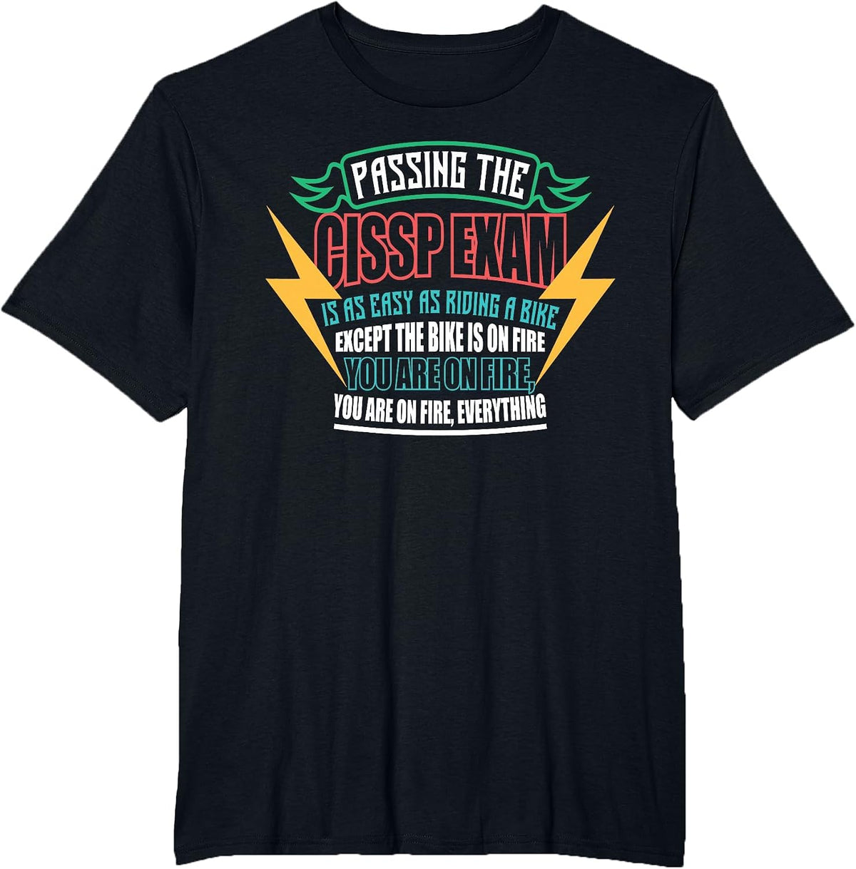Cybersecurity CISSP Exam Passer Computer Programmer Nerd T-Shirt - Black