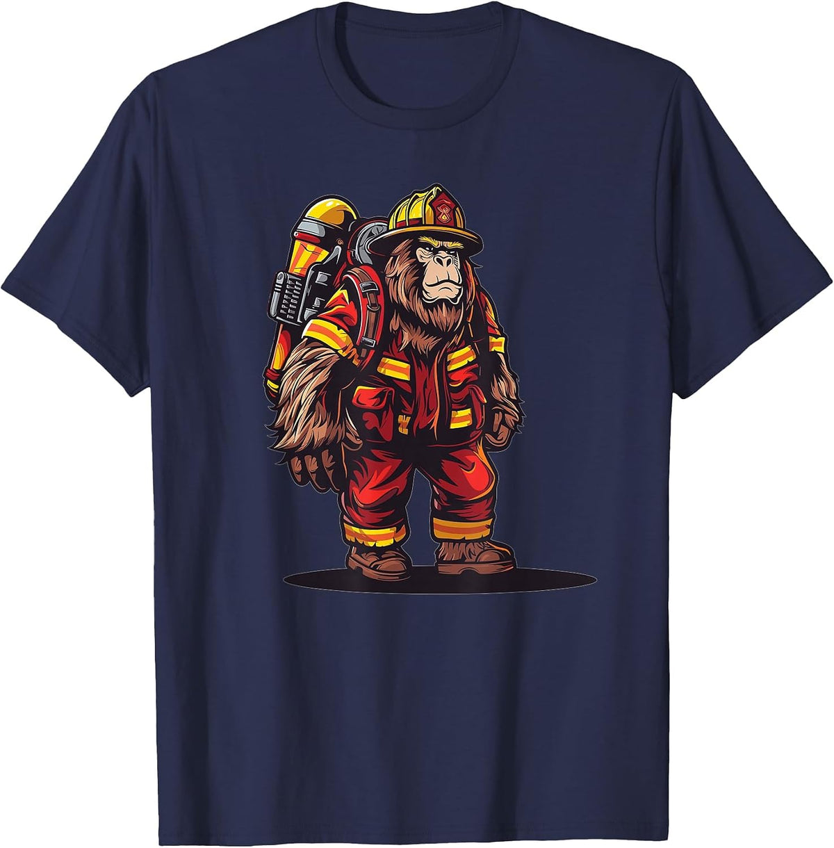 Bigfoot Firefighter I Kids Firefighter T-Shirt - Navy Blue
