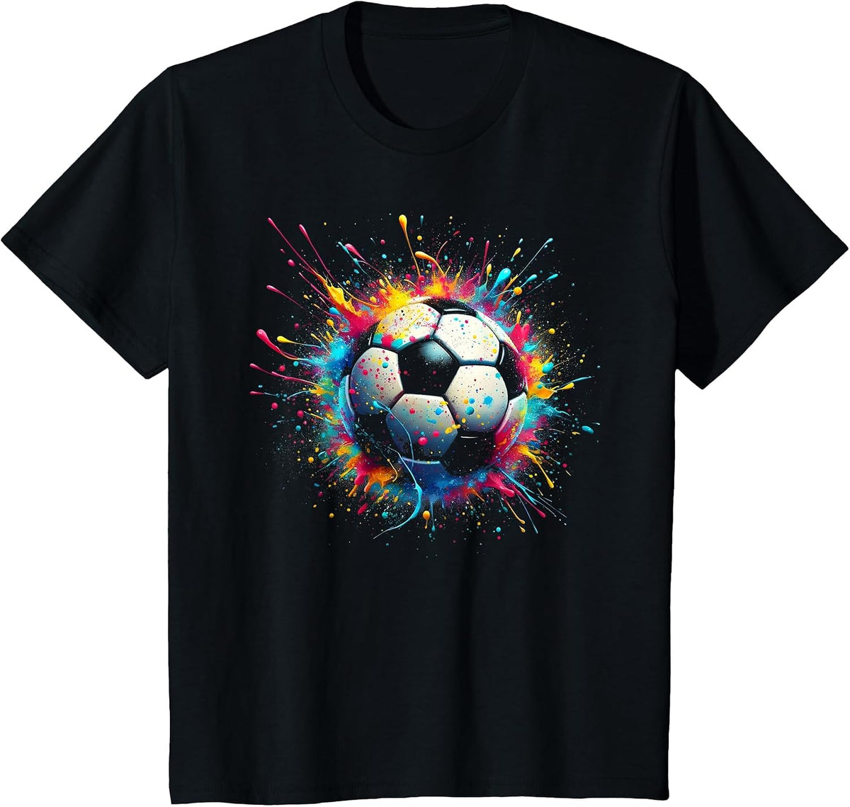 Cool Soccer Player Sport for Boys Men Girls Women Youth Kids T-Shirt - Black