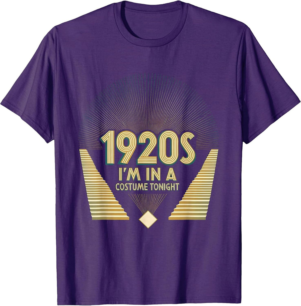 Men's I'm In A 1920s Costume Tonight Art Deco Roaring 20s Party T-Shirt - Purple