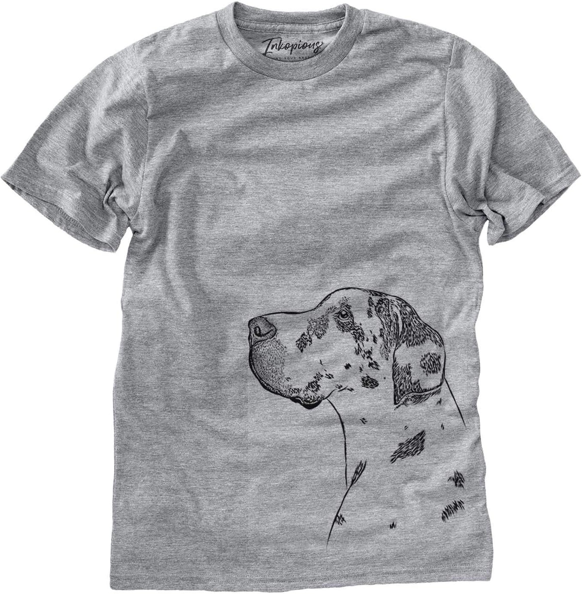 Inkopious Great Dane Profile Triblend T-Shirt - Unisex Grey Crew Neck