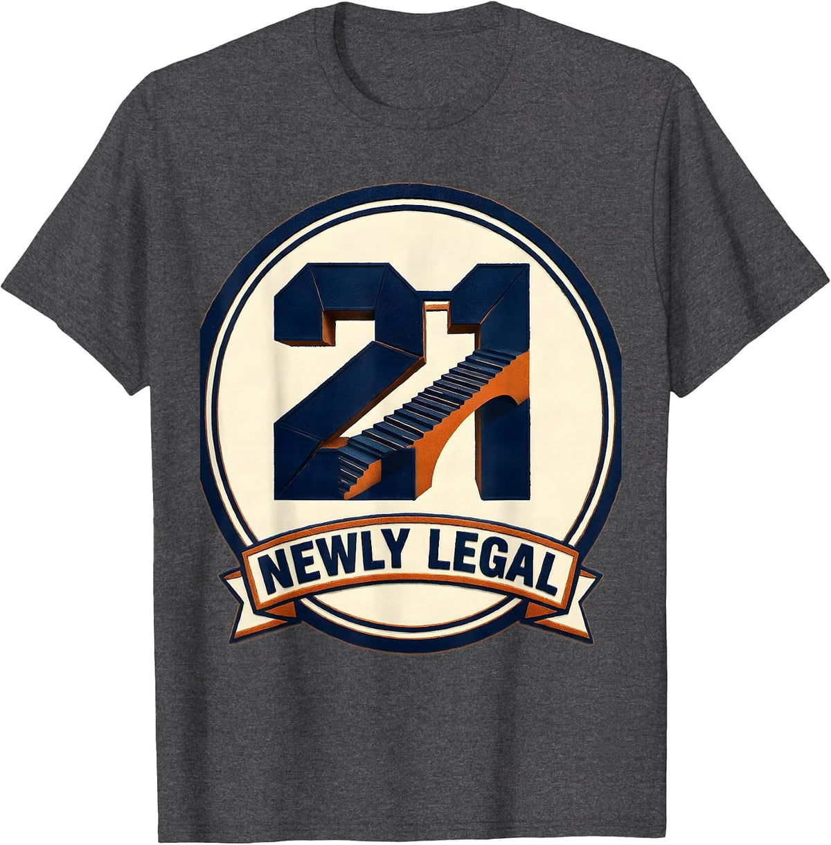 Men's Newly Legal Funny 21st Birthday Buy Me A Drink Party Humor T-Shirt - Dark Heather Grey