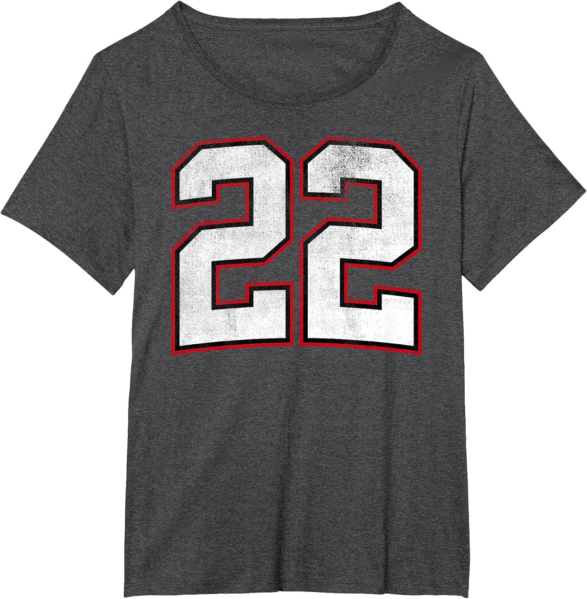 Number Twenty-Two 22 T-Shirt - Dark Heather Grey