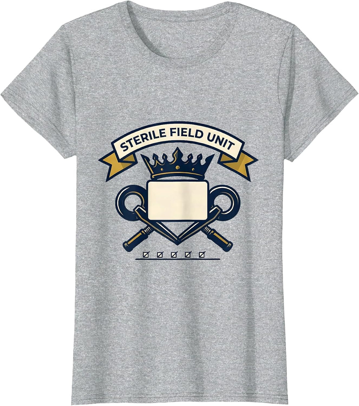 Sterile Field Unit Emblem Surgical Tech Scrub Tech Gift T-Shirt - Heather Grey