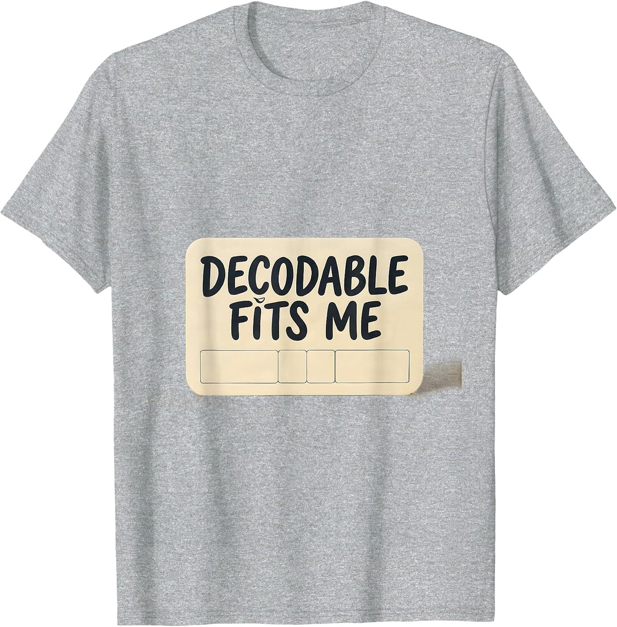Men's Decodable Fits Me Minimalist Structured Literacy Reading T-Shirt - Heather Grey