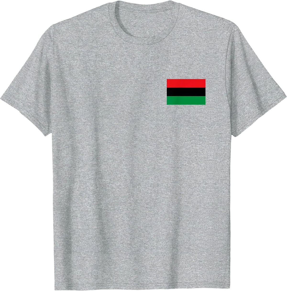 PAN African Flag Black Liberation Banner Black Pride T-Shirt - Heather Grey