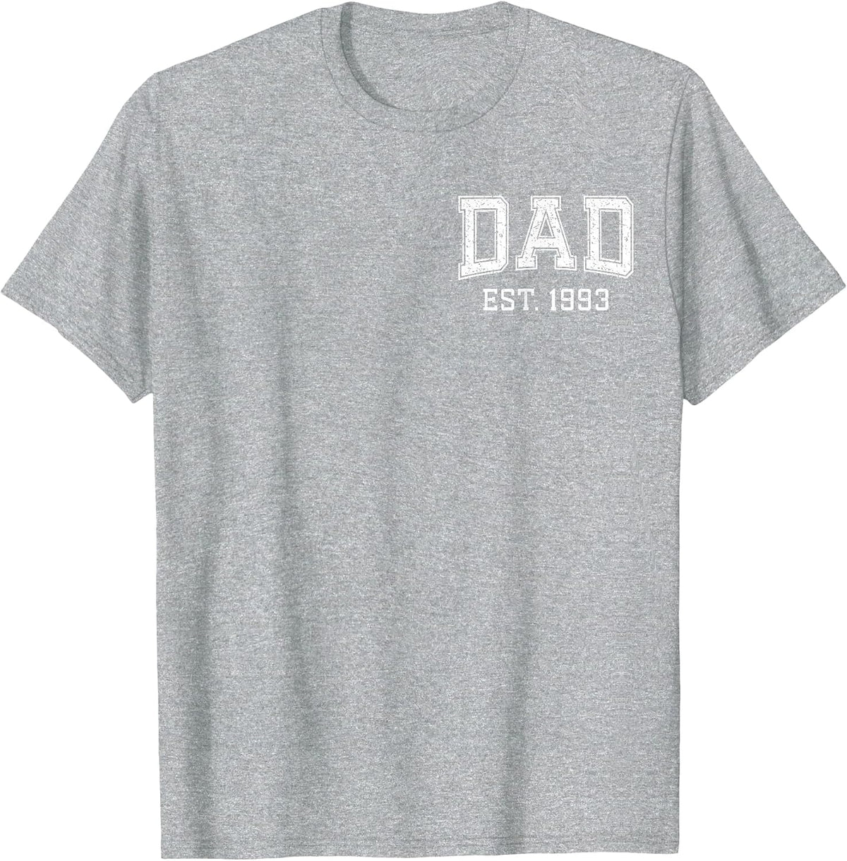 Dad Est 1993 Custom Dad Personalized Fathers Day Customized T-Shirt - Heather Grey