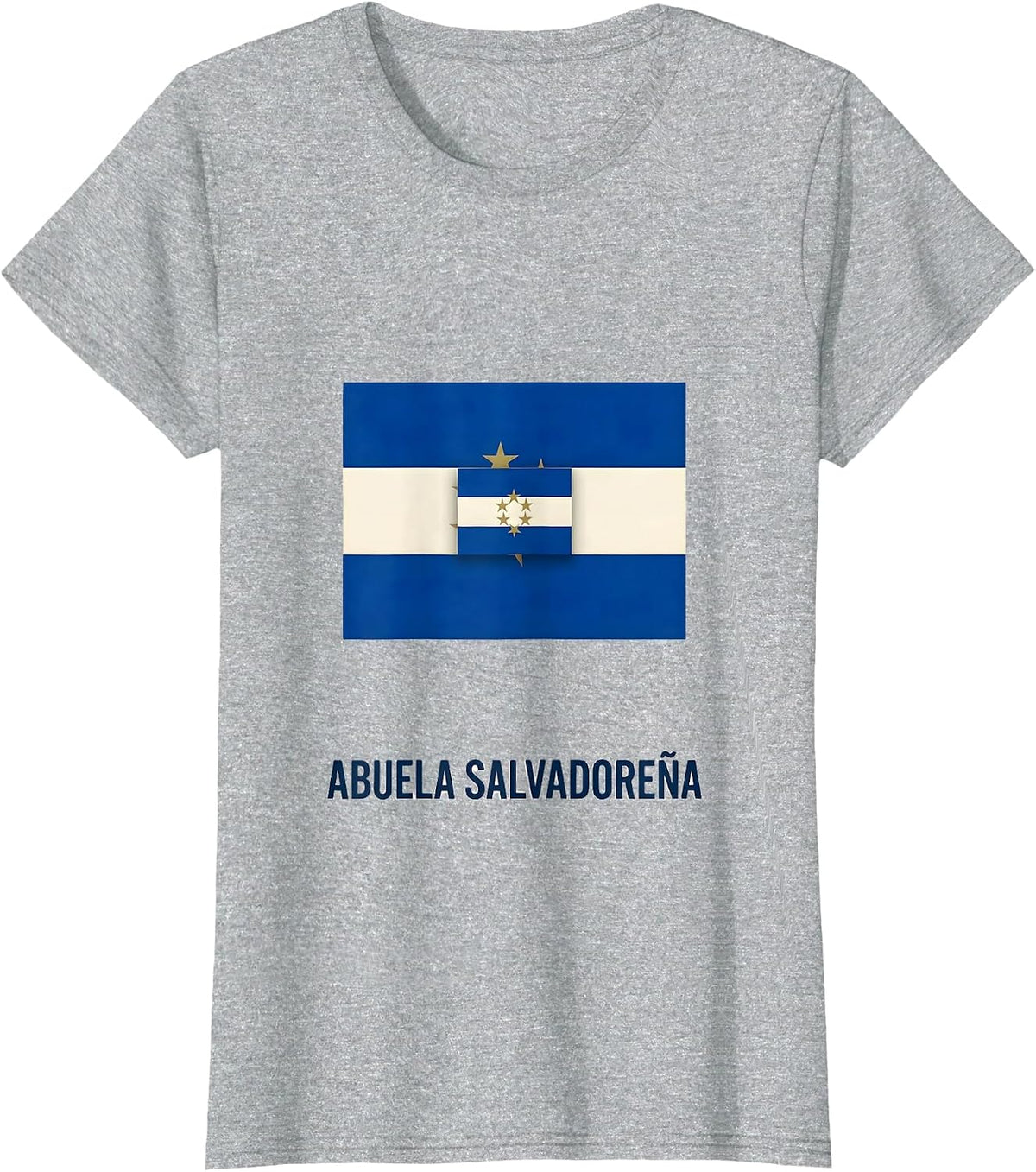 Women's Abuela Salvadoreña Editorial Conceptual Salvadoran National T-Shirt - Heather Grey