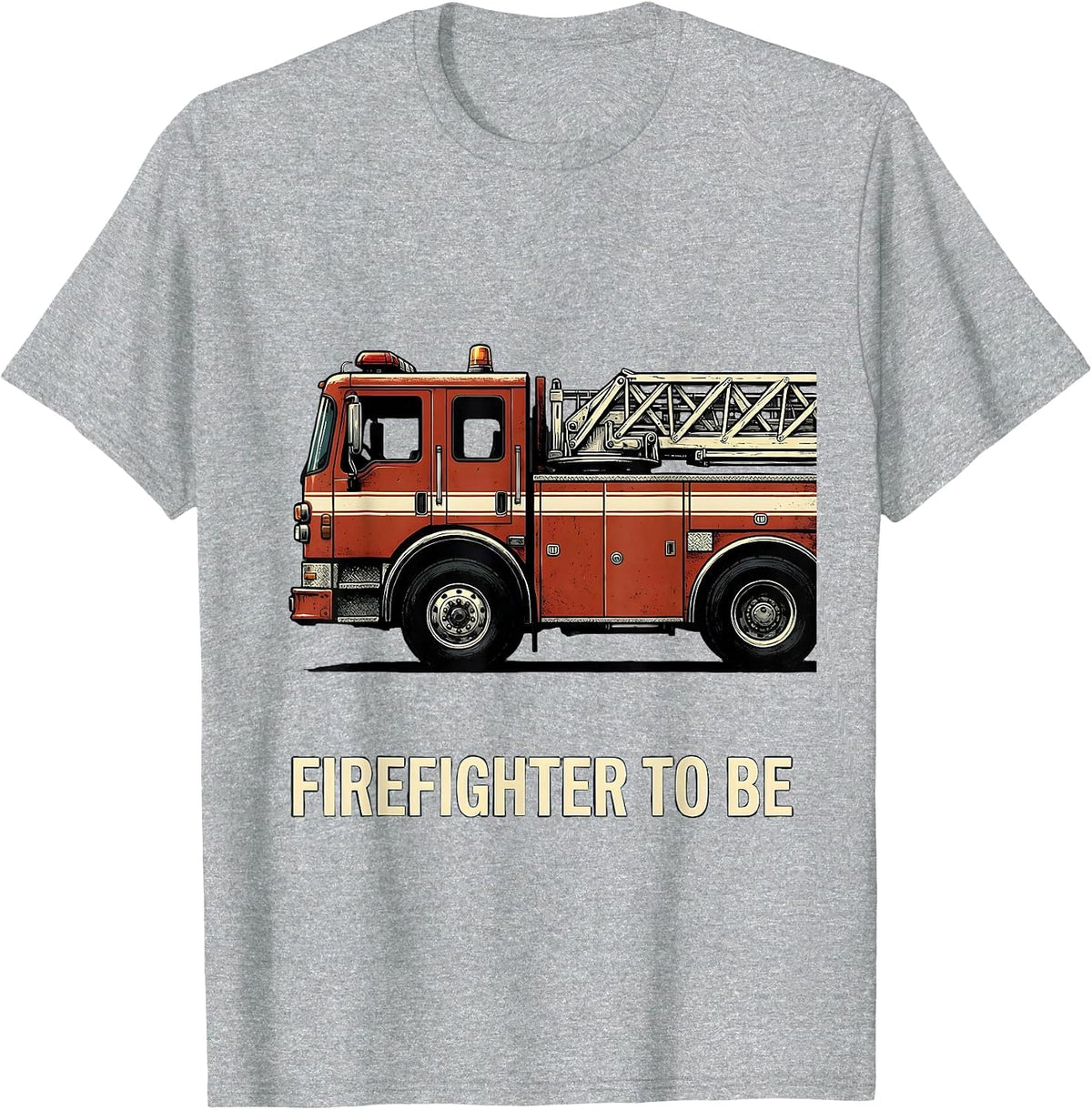 Men's Firefighter To Be Playful Toddler Fire Truck Birthday Kids T-Shirt - Heather Grey