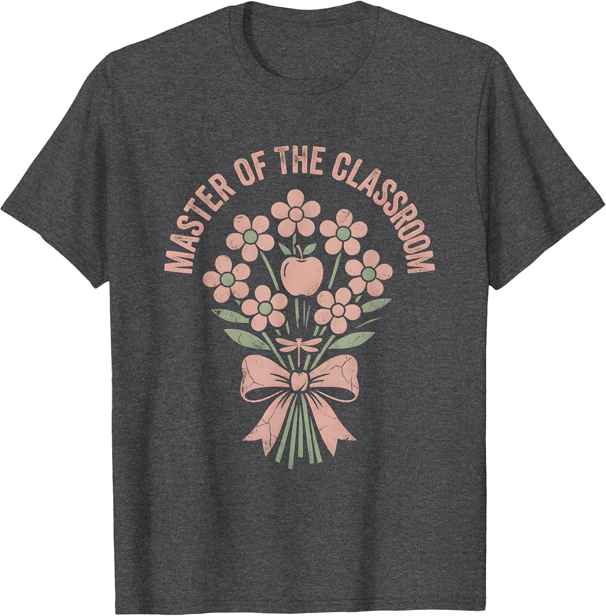 Master of the Classroom 5th Grade Teacher Design T-Shirt - Dark Heather Grey