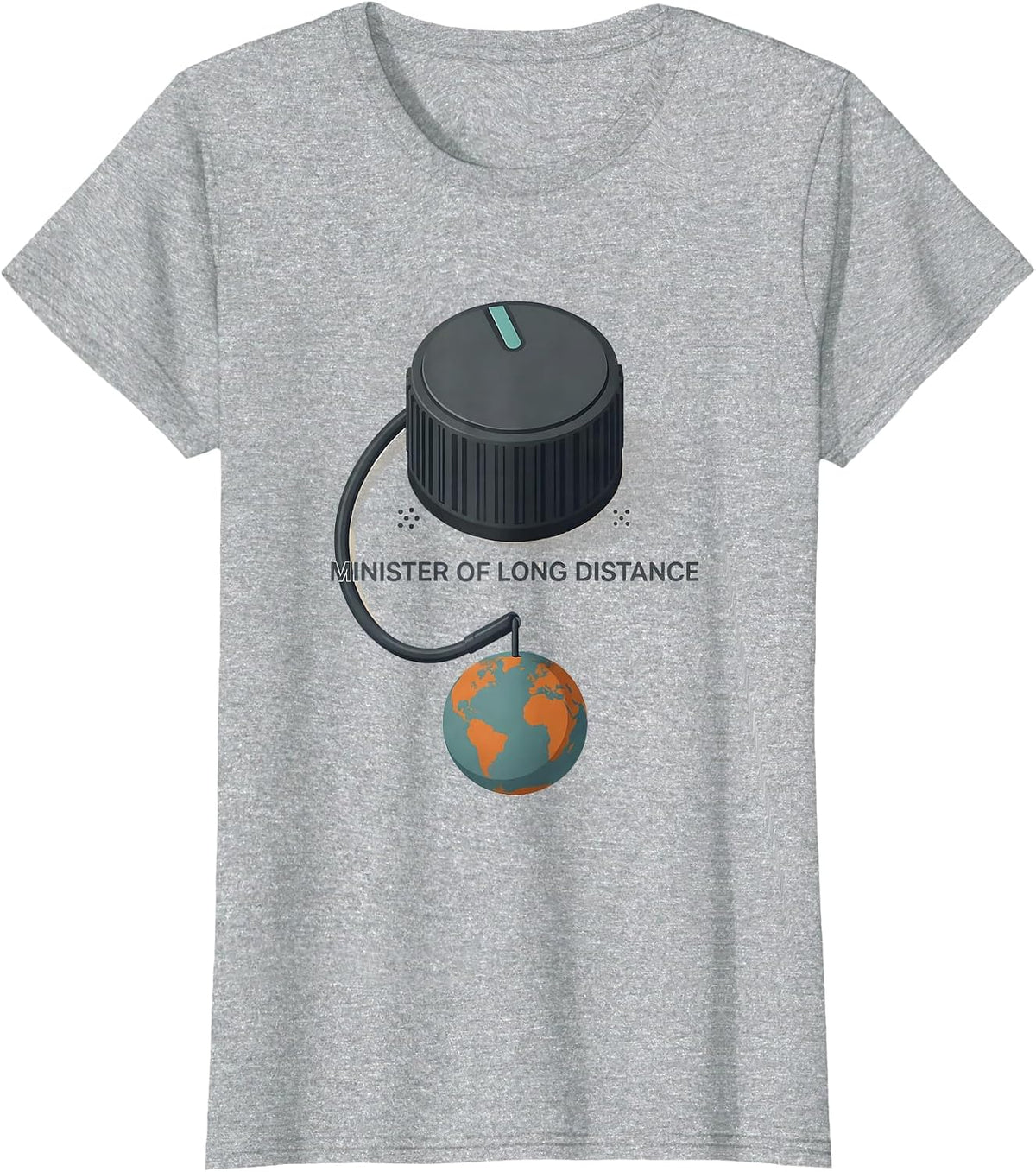 Women's Minister Of Long Distance Pun Ham Radio Operator Humor T-Shirt - Heather Grey