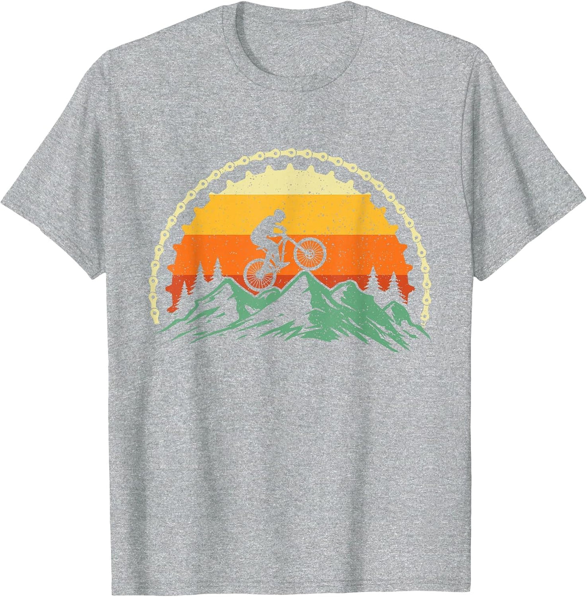 Mountain Biking Gear - Bike Rider MTB Lover Cyclist Downhill T-Shirt - Heather Grey