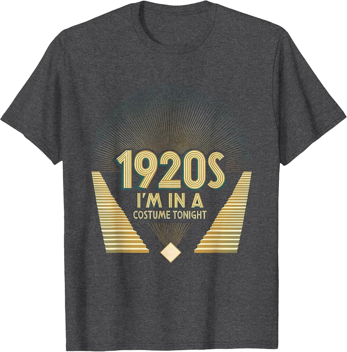 Men's I'm In A 1920s Costume Tonight Art Deco Roaring 20s Party T-Shirt - Dark Heather Grey