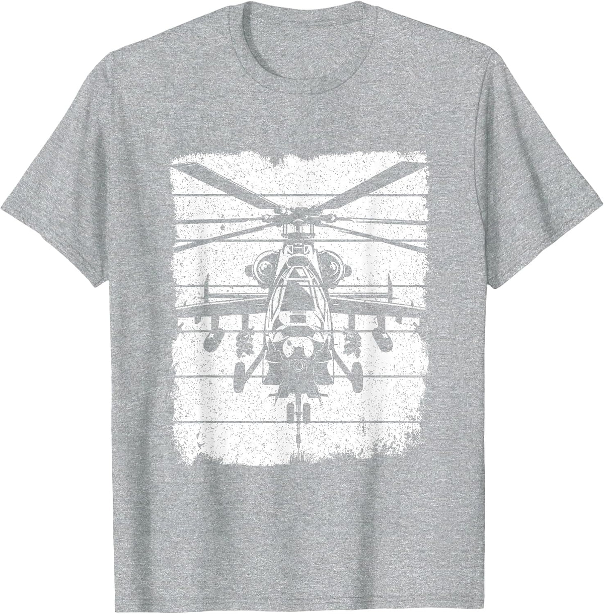 Fighter Helicopter T-Shirt - Heather Grey