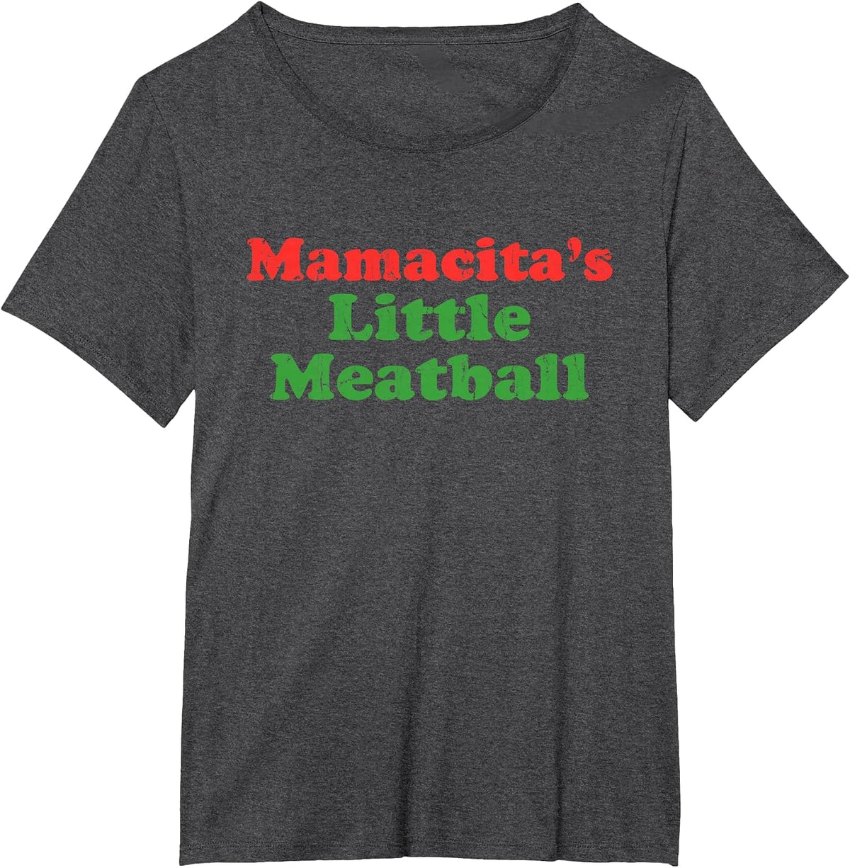 Mamacita's Little Meatball T-Shirt - Dark Heather Grey