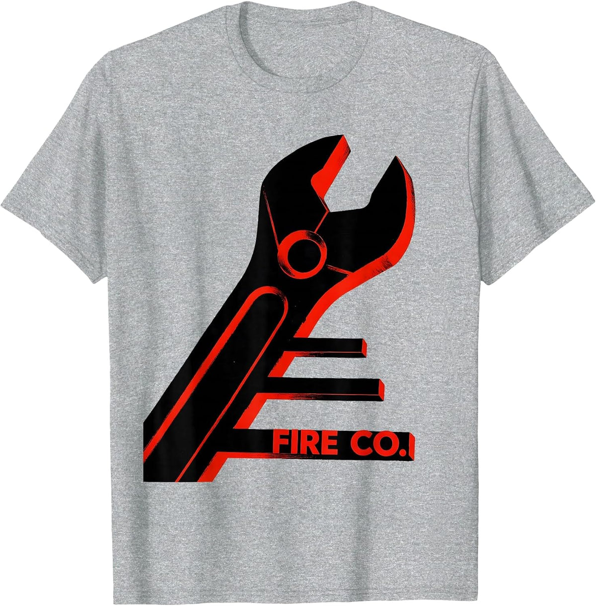 Men's FIRE CO. Constructivist Firefighter Humor Fire Department T-Shirt - Heather Grey
