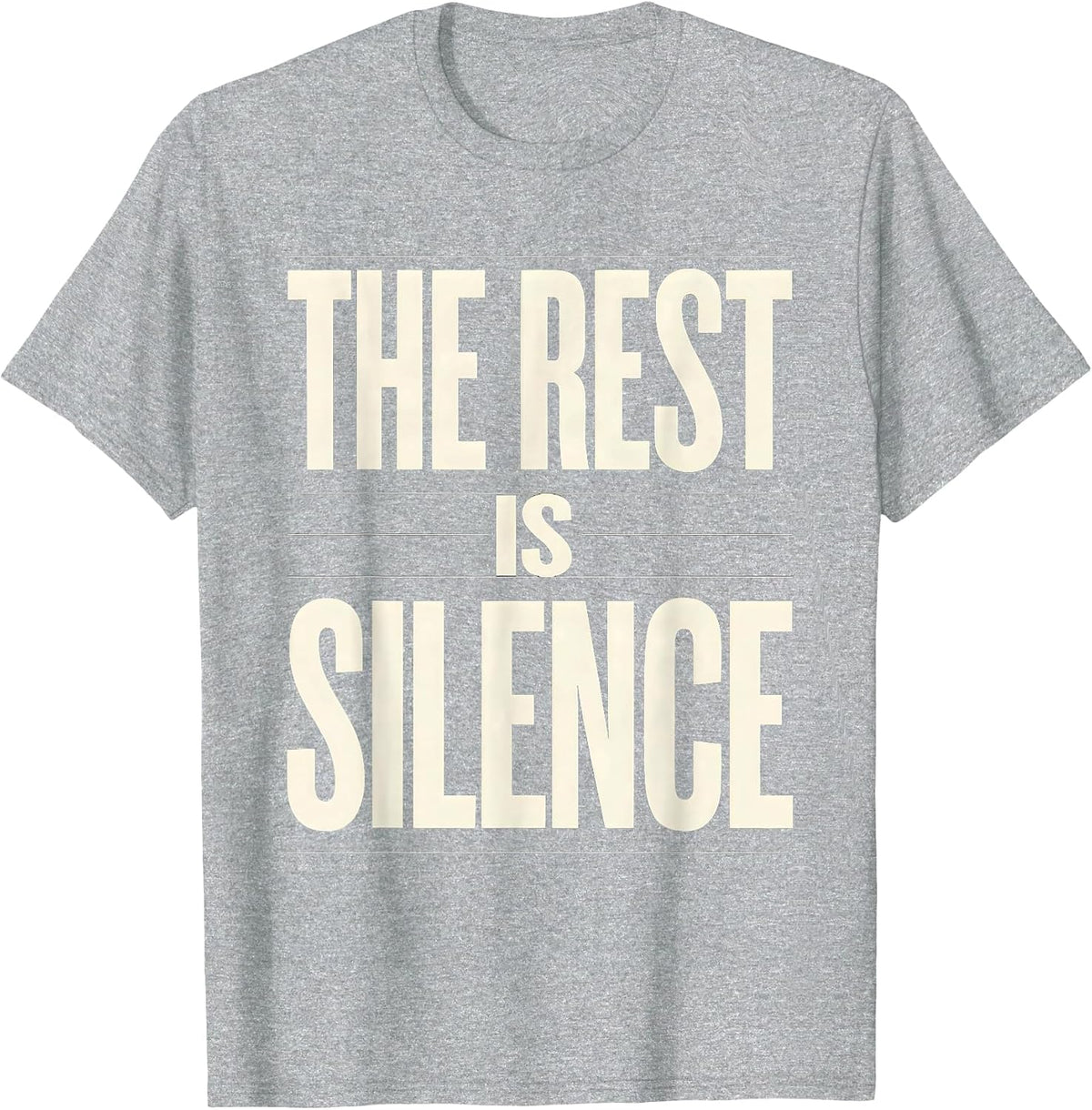 Men's The Rest Is Silence Classic Shakespeare Literary Quote Wit T-Shirt - Heather Grey