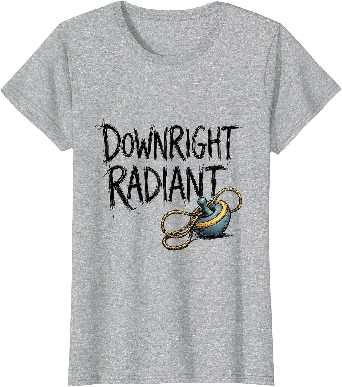 Downright Radiant Hand-Sketched Down Syndrome Awareness T-Shirt - Heather Grey