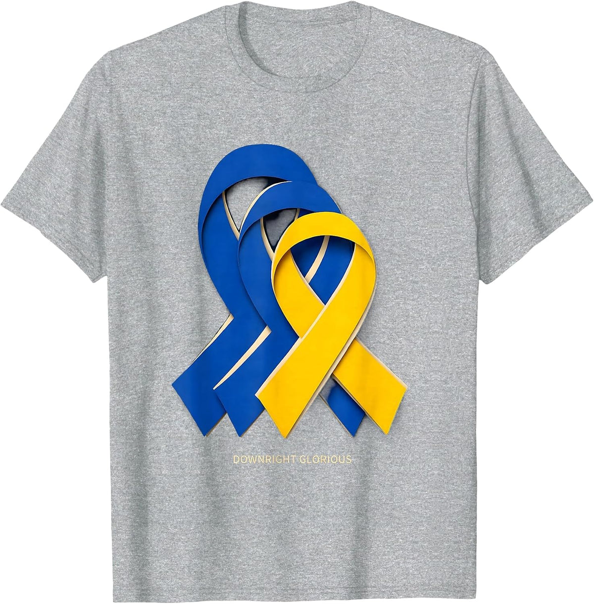 Men's Downright Glorious Paper Cutout Down Syndrome Awareness T-Shirt - Heather Grey